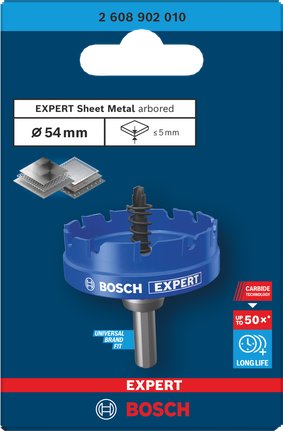 Gergaji lubang lembaran logam Bosch EXPERT 54 mm.